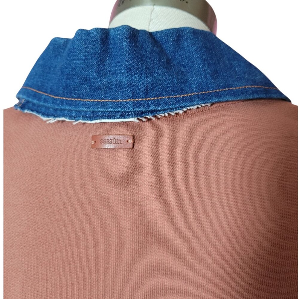 Sessun Jerez Color Block Sweatshirt With Denim Co… - image 6